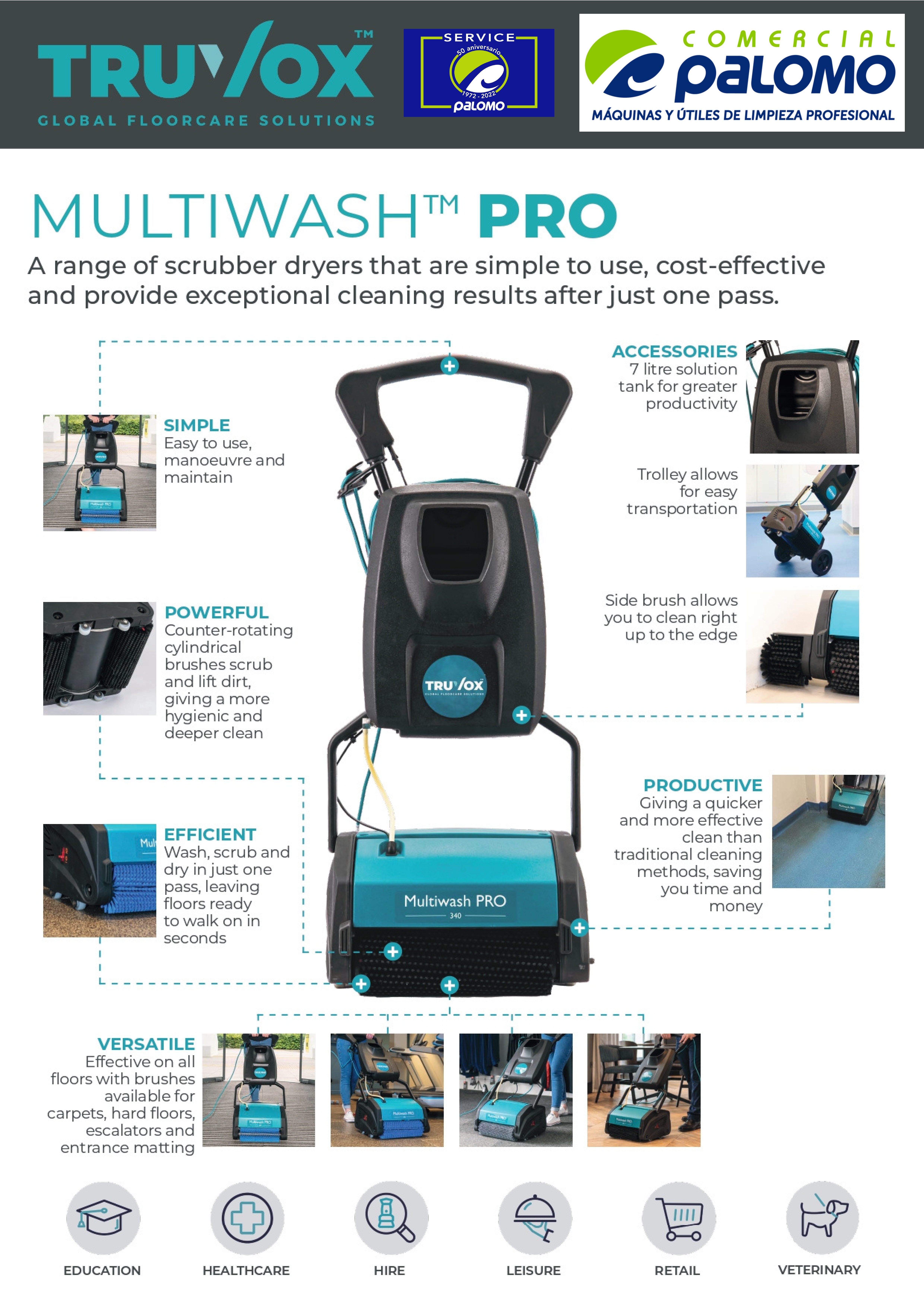 Fregadora cilíndrica Truvox